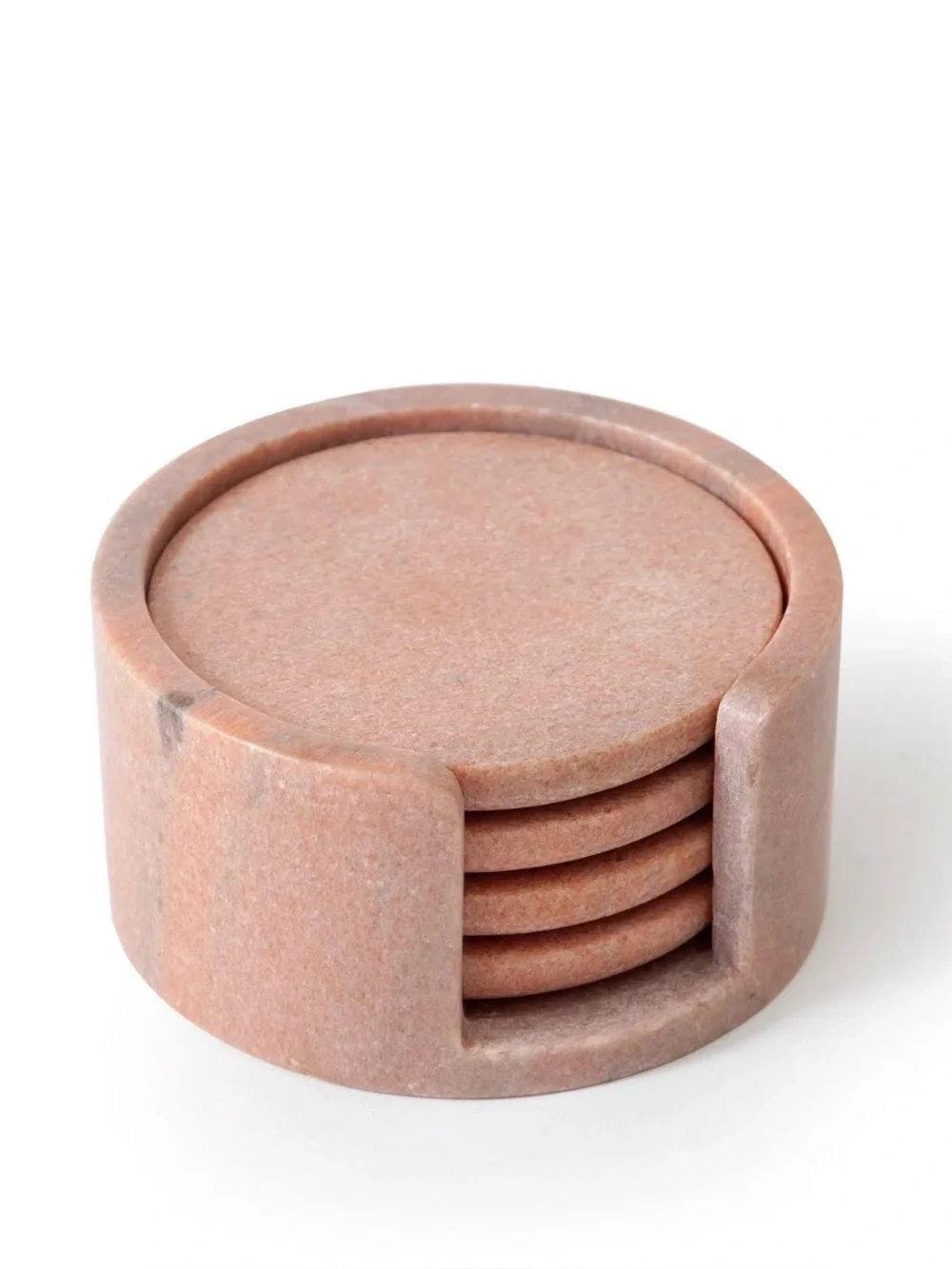 Kassatex Duro Coasters - Set of 4 - Pink Marble